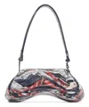 Diesel Sculptural Handbag With Glossy Finish And Print In Multicolor
