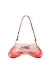Diesel Play-shoulder Bag In Printed Glossy Pu In Pink