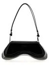 Diesel 'play' Black Shoulder Bag With Oval D Logo Detail On The Front In Ecoleather Woman