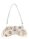 Diesel Gaming Controller-inspired White Polyurethane Handbag In White