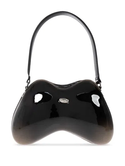 Diesel Double-d Rigid Shoulder Bag In Brown