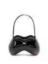 Diesel Double-d Bag In Black Patent Leather