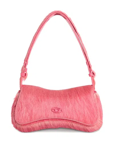 Diesel Play Flap Clutch Bag In Pink
