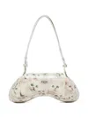 Diesel Gaming Controller-inspired White Polyurethane Handbag