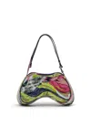 Diesel Play-glossy Shoulder Bag With Print In Multicolor