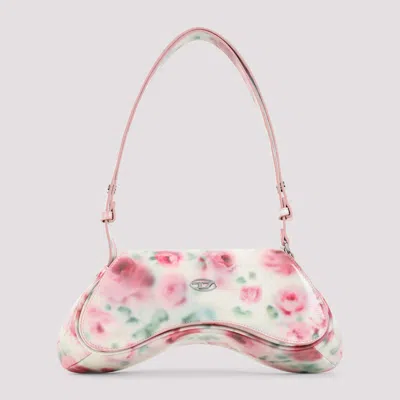Diesel White And Pink Play Polyurethane Handbag In Neutral