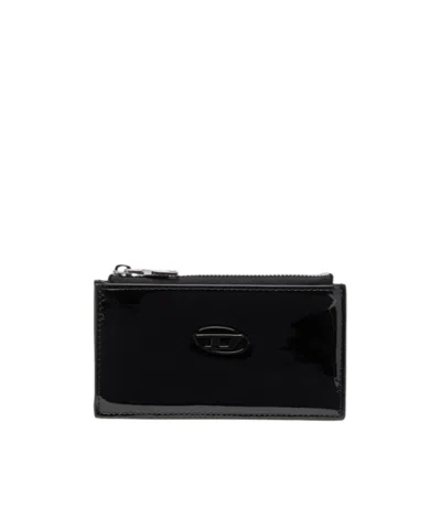 Diesel Play Iii Patent Leather Cardholder In Pattern