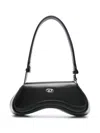 Diesel Play Leather Crossbody Bag In Black