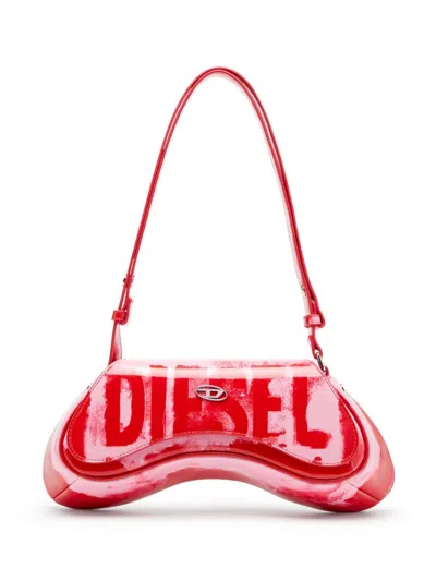 Diesel Play Logo-print Crossbody Bag In Pink