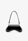 Diesel Play-glossy Shoulder Bag In Black
