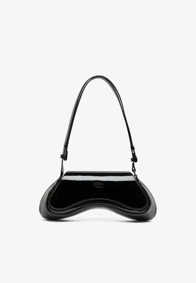 DIESEL PLAY PATENT LEATHER SHOULDER BAG