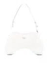 Diesel Play Patent Shoulder Bag In White