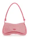 Diesel Play-clutch In Coloured Hairy Leather In Pink