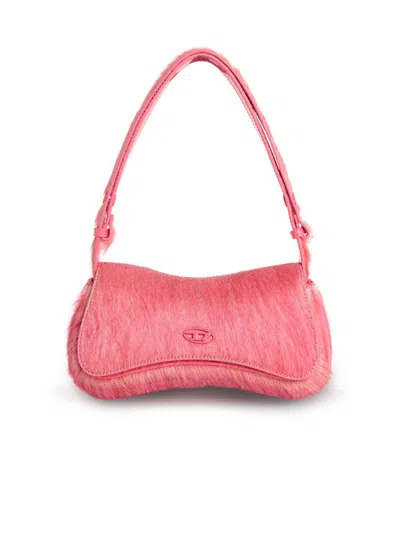 Diesel 'play' Pink Pony Hair Clutch In Purple