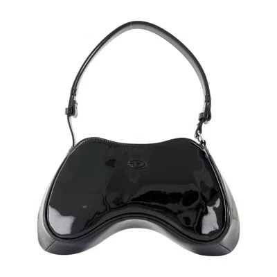 DIESEL PLAY SHOULDER BAG - SYNTHETIC - BLACK