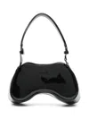 Diesel 'play' Black Shoulder Bag With Oval D Logo Detail On The Front In Ecoleather Woman