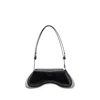 Diesel 'play' Black Shoulder Bag With Oval D Logo Detail On The Front In Ecoleather Woman