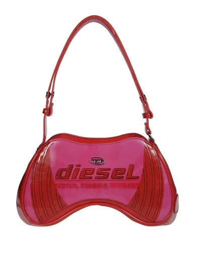 Diesel Women Pink Play Shoulder Shoulder Bag In Multi