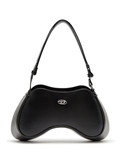 Diesel Women Play Shoulder Bag In Black