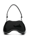 Diesel 'play' Black Shoulder Bag With Oval D Logo Detail On The Front In Ecoleather Woman In Black
