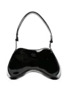 Diesel Women Play Patent Shoulder Bag In Black