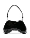 Diesel Women Play Patent Shoulder Bag In Black