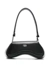 Diesel Curved Silhouette Black Crossbody Bag In Black