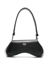 Diesel Curved Silhouette Black Crossbody Bag In Black