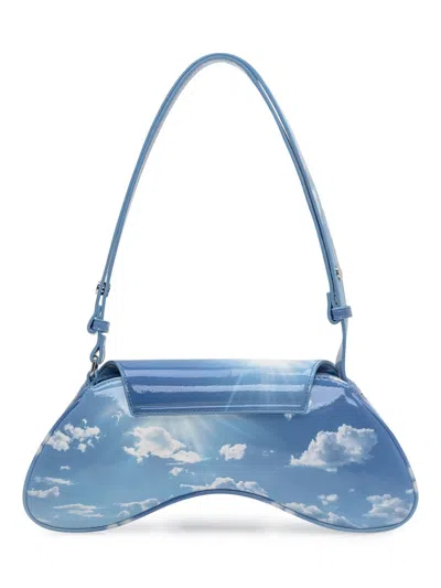 Diesel Play Shoulder Bag In Clear Blue