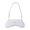 Diesel Play Leather Shoulder Bag Grey In Gray