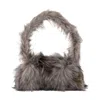 Diesel Faux-fur Top-handle Shoulder Bag In Gray