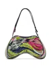 Diesel Play-glossy Shoulder Bag With Print In Multicolour
