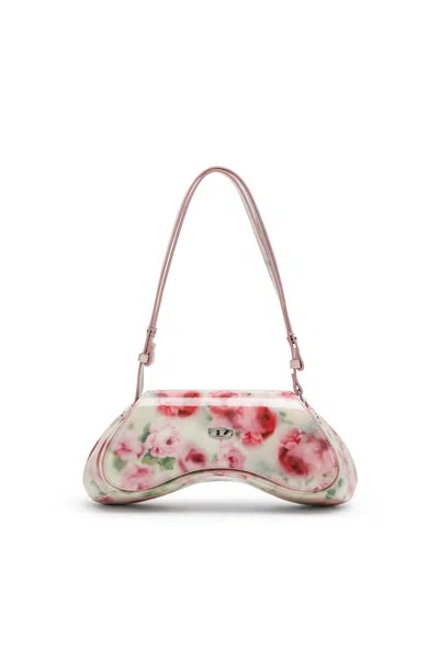 Diesel Play-shoulder Bag In Printed Glossy Pu In Multi