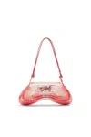 Diesel Play-shoulder Bag In Printed Glossy Pu In Pink