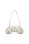 Diesel Gaming Controller-inspired White Polyurethane Handbag In White