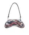 Diesel Sculptural Handbag With Glossy Finish And Print In Multicolor