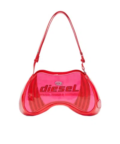 Diesel Women Pink Play Shoulder Shoulder Bag In Multi