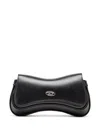 Diesel Womens T8013 Play Leather Clutch Bag In Schwarz