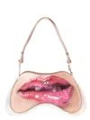 Diesel Play-shoulder Bag In Printed Glossy Pu In White