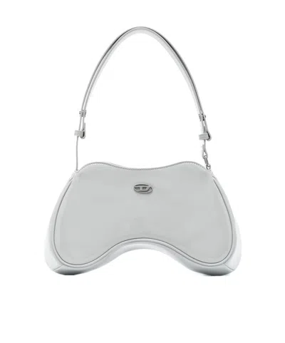 Diesel Play Shoulder Bag In White