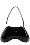 Diesel 'play' Black Shoulder Bag With Oval D Logo Detail On The Front In Ecoleather Woman In Black