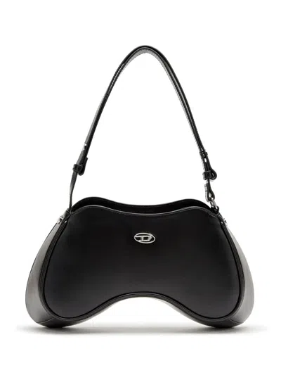 Diesel Play Shoulder Cross Body Bags In Black