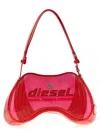 Diesel Play Pink Shoulder Bag With Logo Detail On The Front In Eco-leather Woman