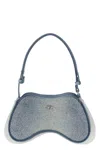 Diesel Rhinestone-embellished Shoulder Bag In Blue