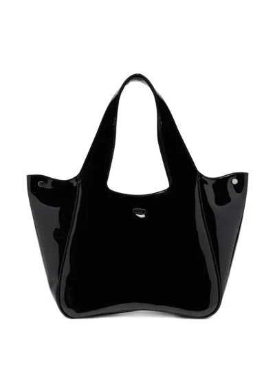 Diesel Play-silhouette Tote Bag In Black