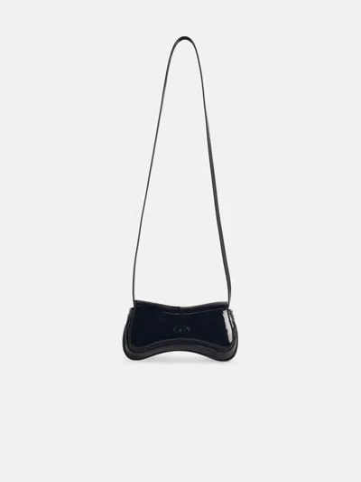 Diesel 'play Xs' Crossbody Bag In Glossy Black Polyurethane