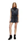 Diesel Playsuit In Treated Nylon