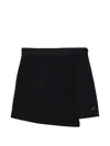Diesel 플리츠 비대칭 스커트 In Black