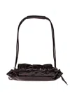 Diesel Pleated Clasp Tote Bag In Brown
