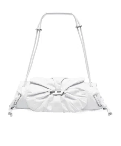 Diesel Scrunch-d Shoulder Bag In White